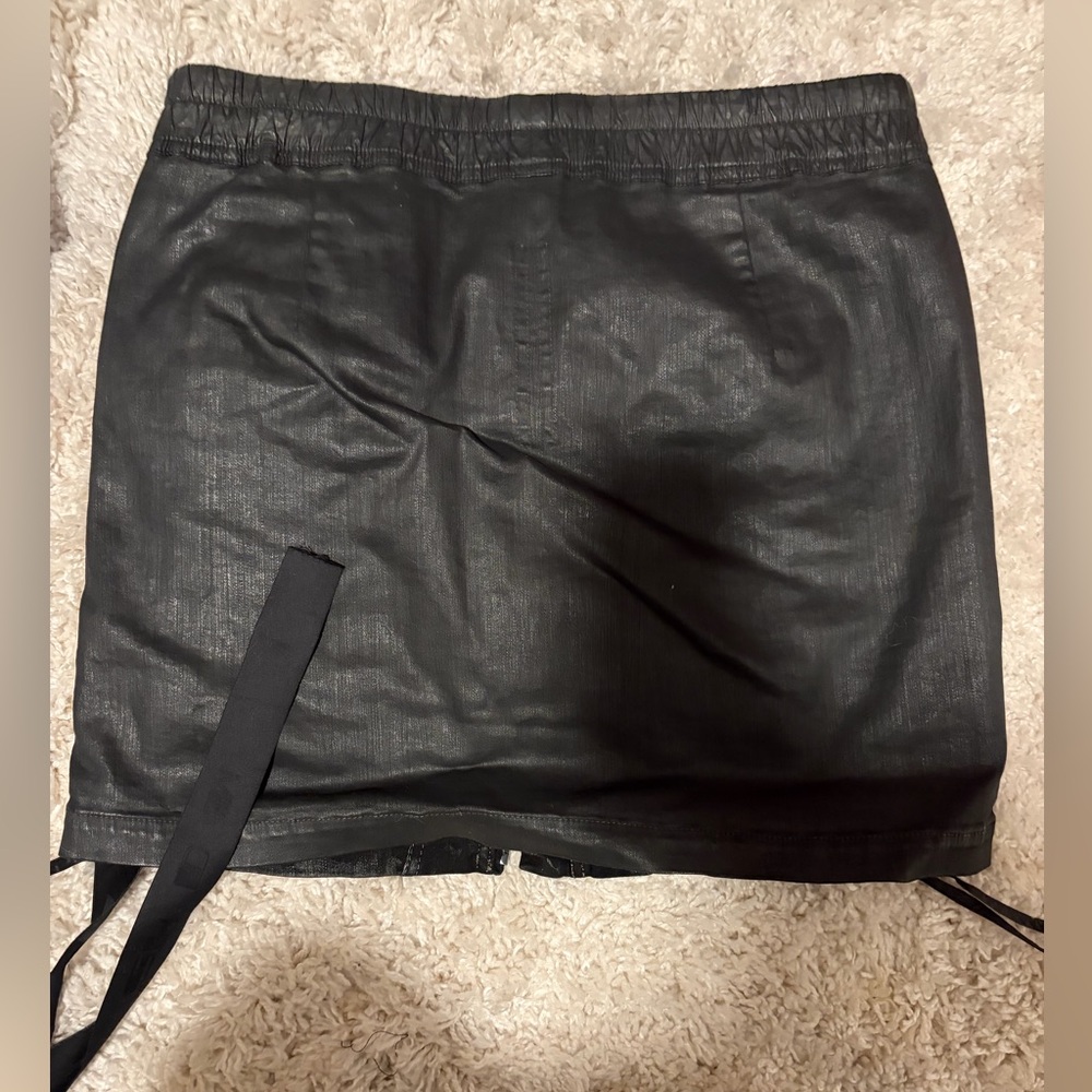Rick Owens Black Mini Skirt with Utility Straps - Picture 6 of 7